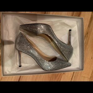 Silver Jimmy Choos